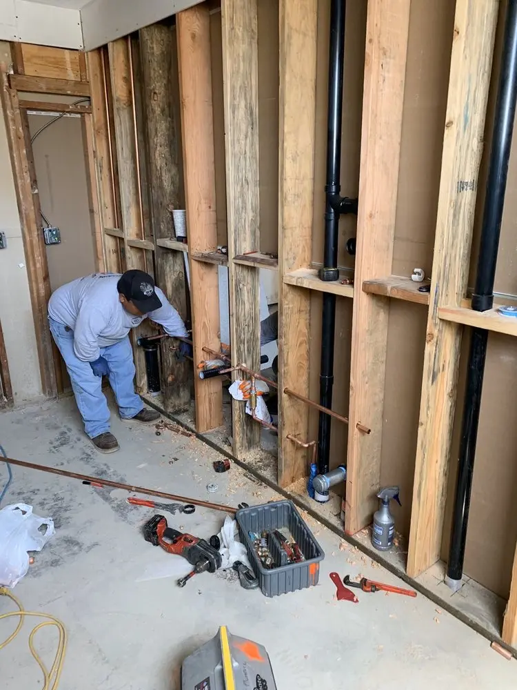 Commercial rough-in plumbing for Water Heater Replacement in Pine Ridge at Crestwood